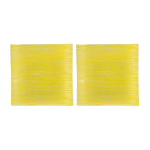 Glass Dinnerware 7.75" x 7.75" Square Yellow Glass Plate (Set of 2)